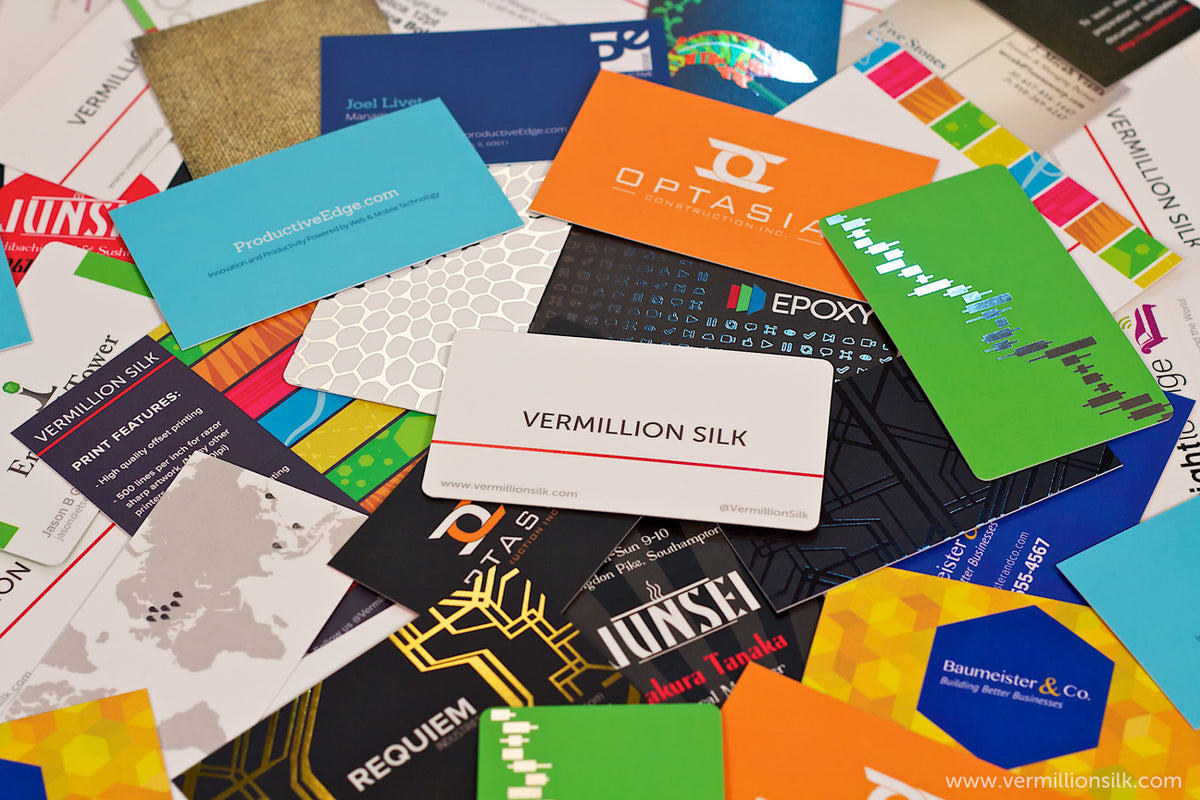 Custom Business Cards – Vermillion Silk