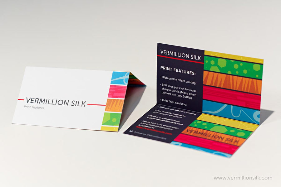 Vermillion Silk Foldover Sample Silk Card