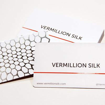 Foil Stamped Silk Cards