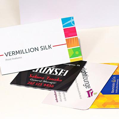 Custom Business Cards – Vermillion Silk